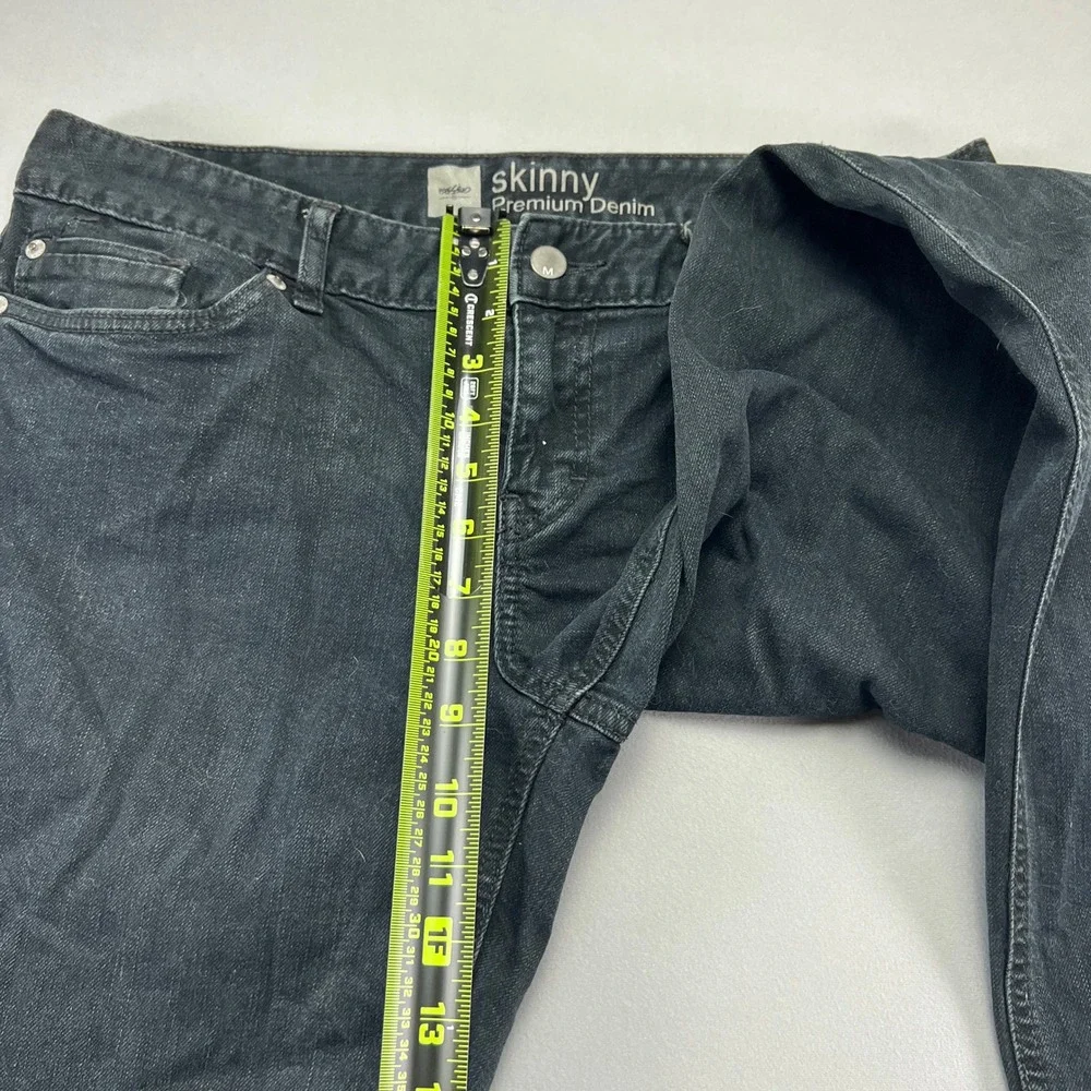 Mossimo Jeans Womens 12L Charcoal Gray Premium Denim Cotton Stretch Skinny Leg
